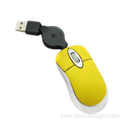 Retractable USB Cable Optical Mouse, Suitable for Sony Play Station 2